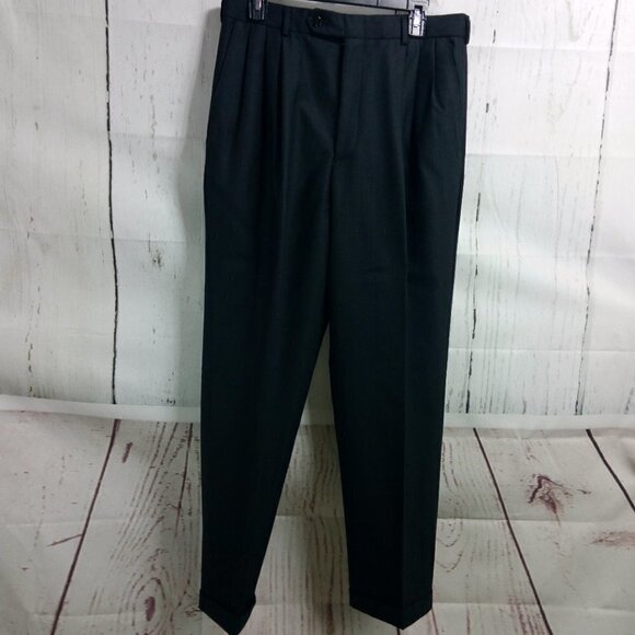 Trieste 41R 2 Button Black Herringbone Striped 2pc - Picture 11 of 15